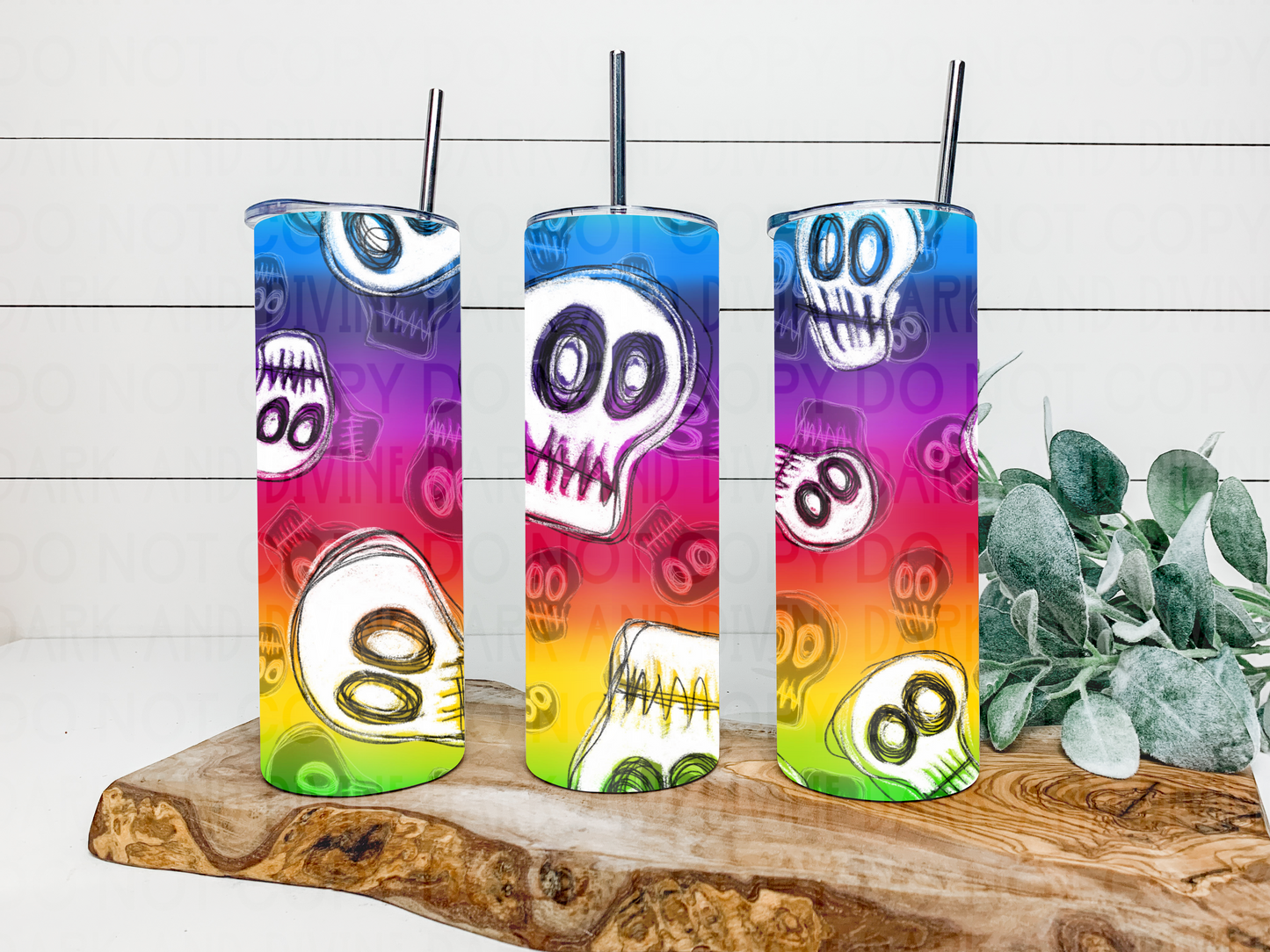 Rainbow skull - Sub Transfer