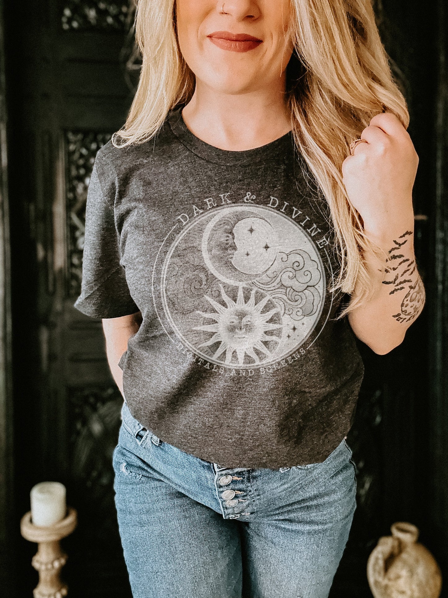 BC DARK HEATHER GREY MOCK UP -DIGITAL DOWNLOAD