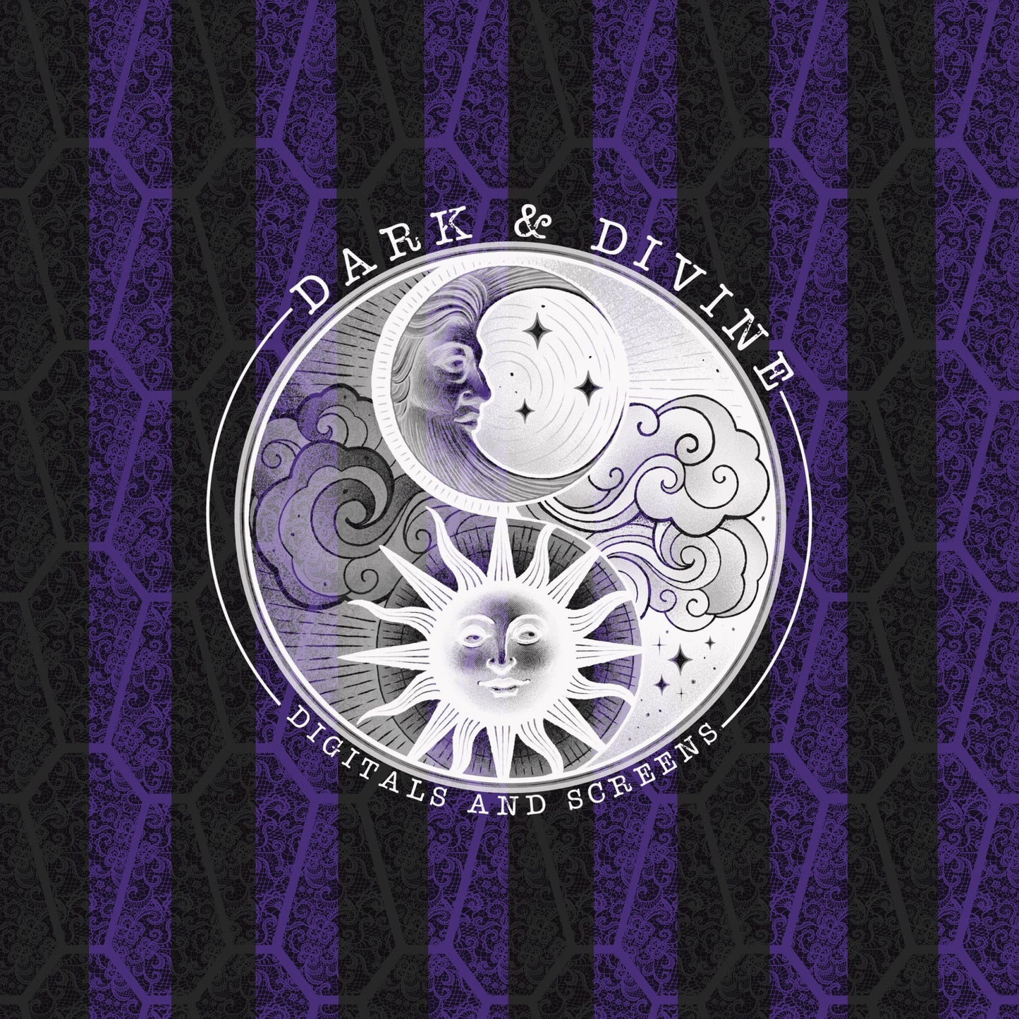 STRIPED purple & black seamless -DIGITAL DOWNLOAD