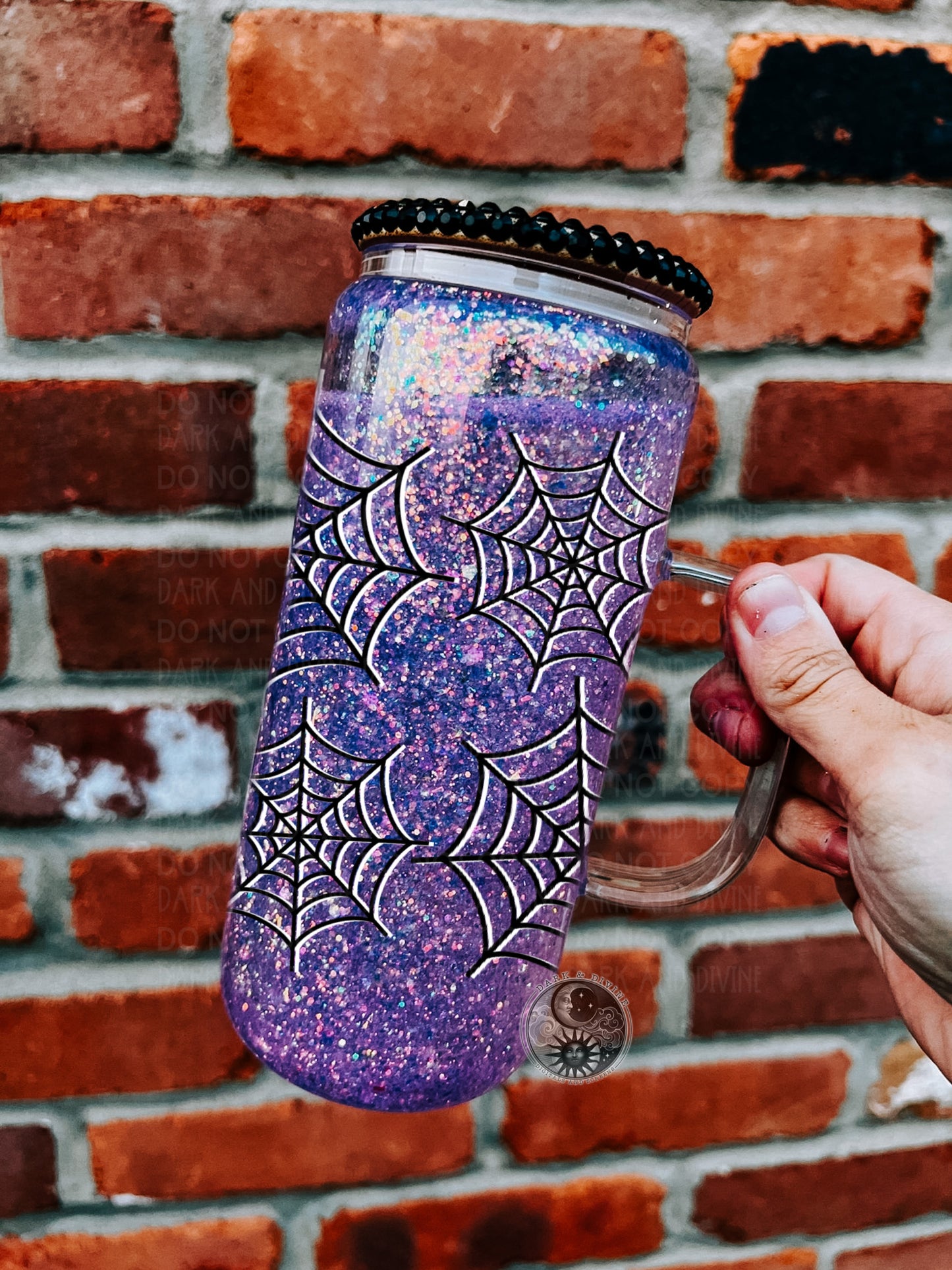 FLAWED Spider Web UV Glass Can Wrap