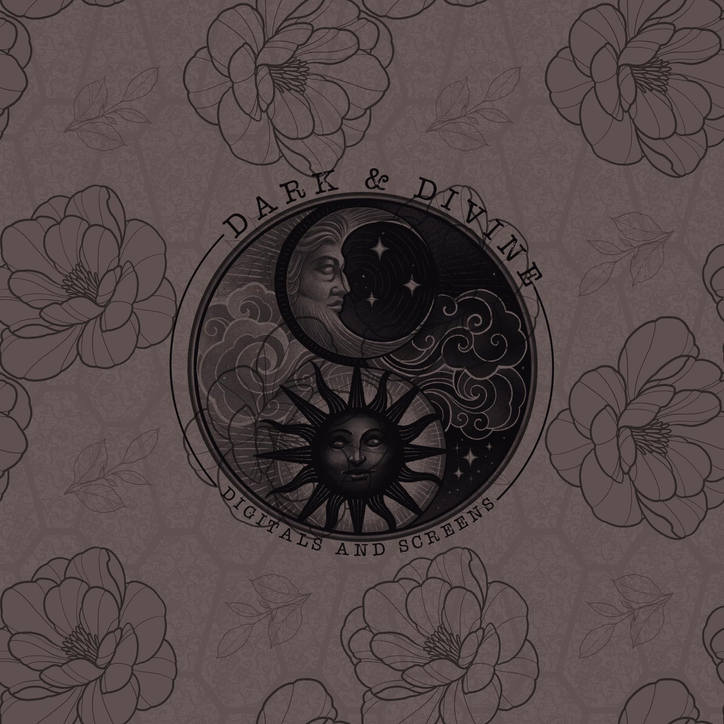 Mauve floral coffin seamless -DIGITAL DOWNLOAD