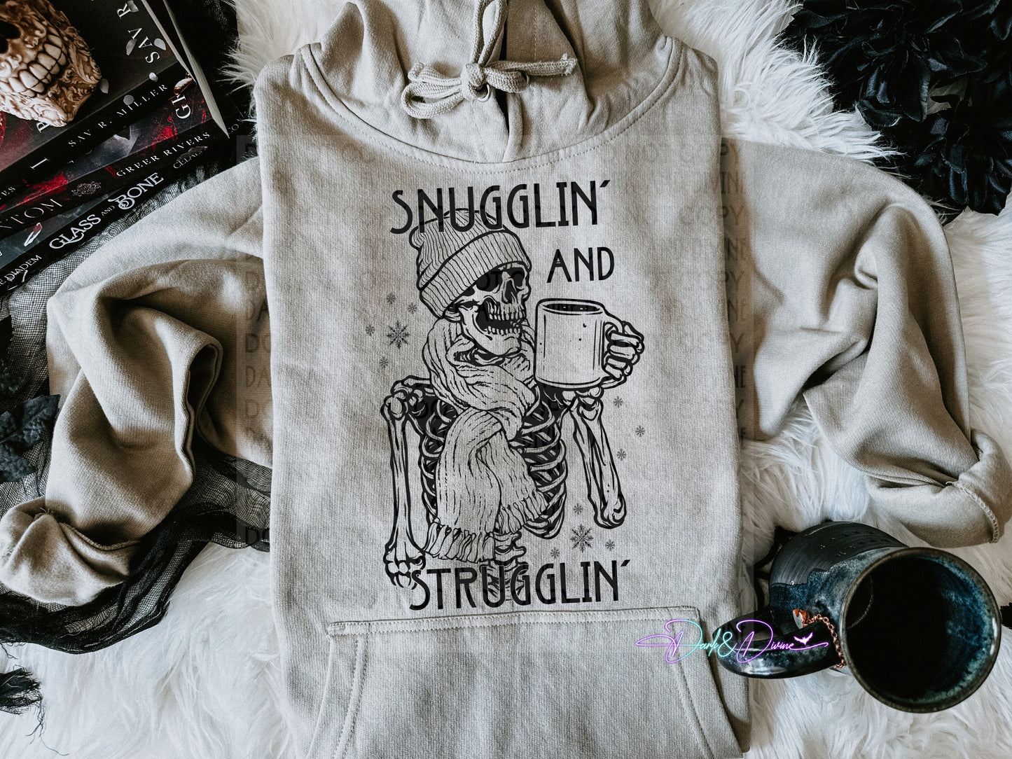 Snugglin’ and strugglin’ (BLACK) - DIGITAL DOWNLOAD