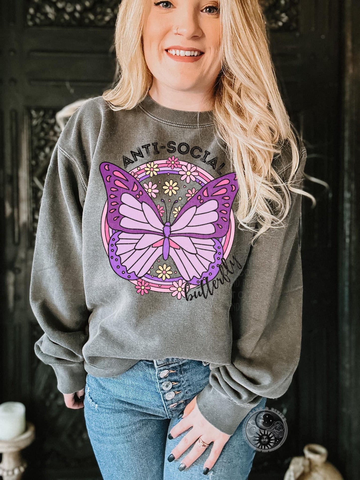 Purple Antisocial Butterfly RTS - DTF
